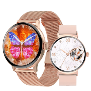 Smartwatch damski zegarek dla kobiety 2 paski elegancki