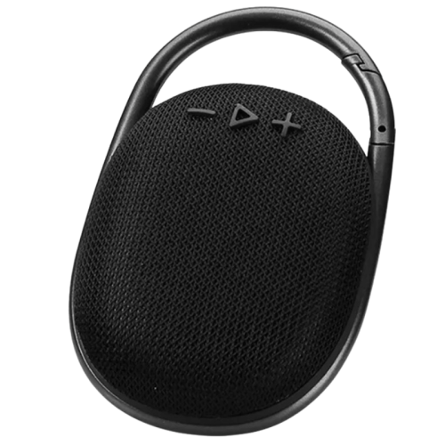 Głośnik bezprzewodowy z karabinczykiem wodoodporny bluetooth czarny lemonplanet.png