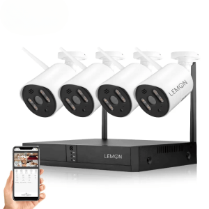 Zestaw 4 kamer wifi do monitoringu bezprzewodowy rejestrator  FHD wifi  LS24-1T LEMON