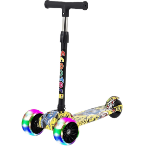 Hulajnoga trójkołowa balansowa składana dla dzieci świecąca