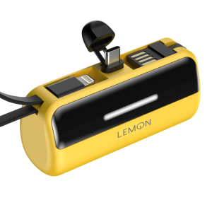 Mini powerbank LEMON X3, USB-C, 5000 mAh 22,5W PD Lightning szybkie ładowanie