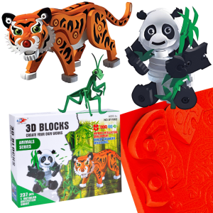 Klocki piankowe konstrukcyjne 3D układanka koala tygrys duże