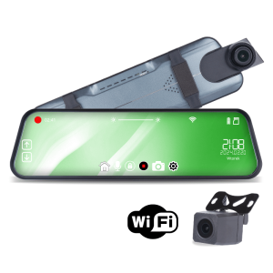 Kamera samochodowa przód tył z czujnikiem ruchu wifi 10" w lusterku H17