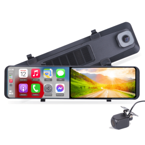 Kamera samochodowa 4K 12 cali w lusterku z kamerą cofania prostokątna Android Auto CarPlay Lemon HZ-650