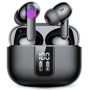 Słuchawki bezprzewodowe douszne z mikrofonem, redukcją szumów ANC ENC etui Bluetooth 5.3 Lemon Neo