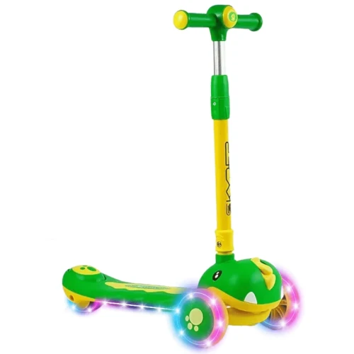 Hulajnoga balansowa dla dzieci 3-kołowa z oświetleniem LED muzyka dino Lemon HF-8185 (3).webp