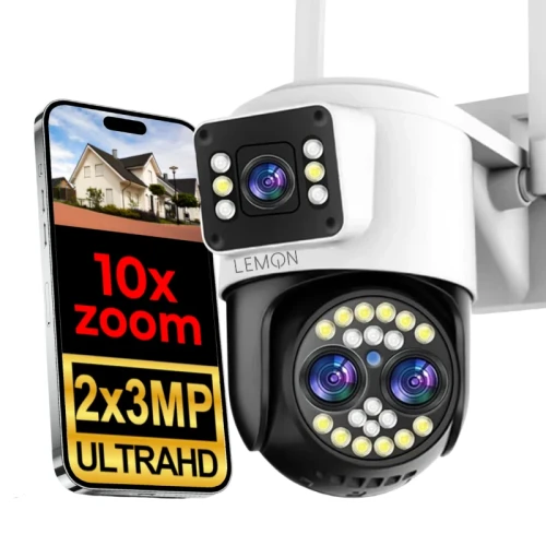 Kamera zewnętrzna Wifi podwójna z 10x zoom Lemon Orion Pro.webp