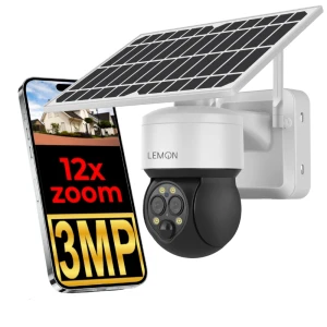 Kamera solarna WiFi z 12x zoomem i śledzeniem człowieka AI Lemon Star