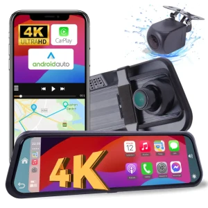 Kamera samochodowa 4K 10 cali w lusterku z kamerą cofania Android Auto CarPlay Lemon H21