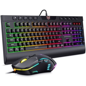 Onikuma - klawiatura 114 klawiszy plus mysz gamingowa  6000 dpi USB