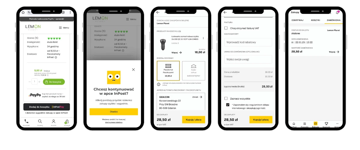 Zakupy z aplikacją InPost Pay
