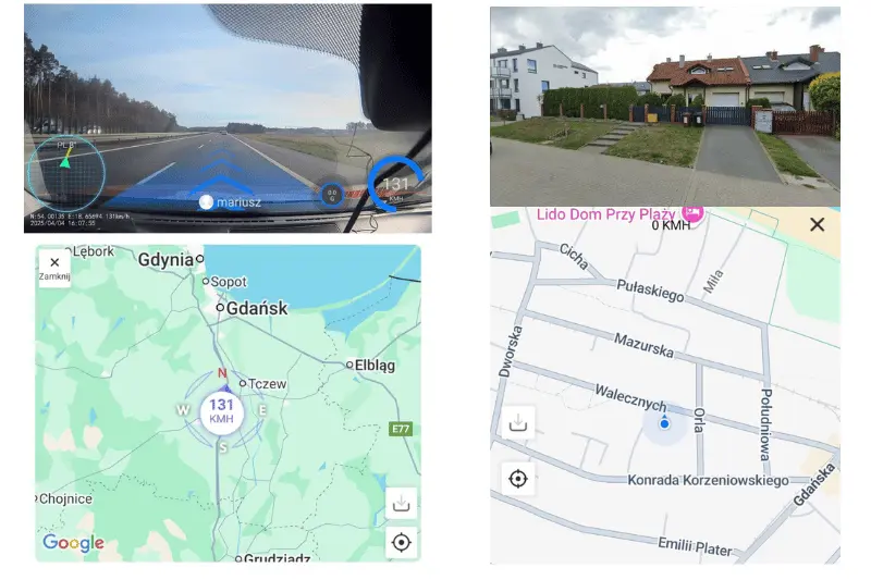 GPS w kamerze samochodowej - aplikacja