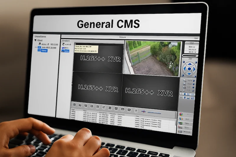 Podgląd obrazu z kamery na komputerze w programie General CMS